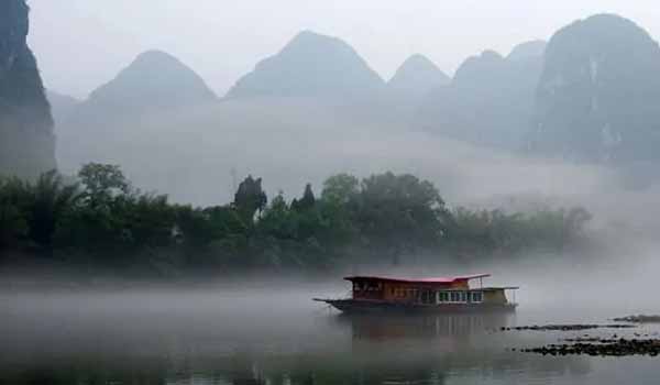 桂林八景訾洲烟雨